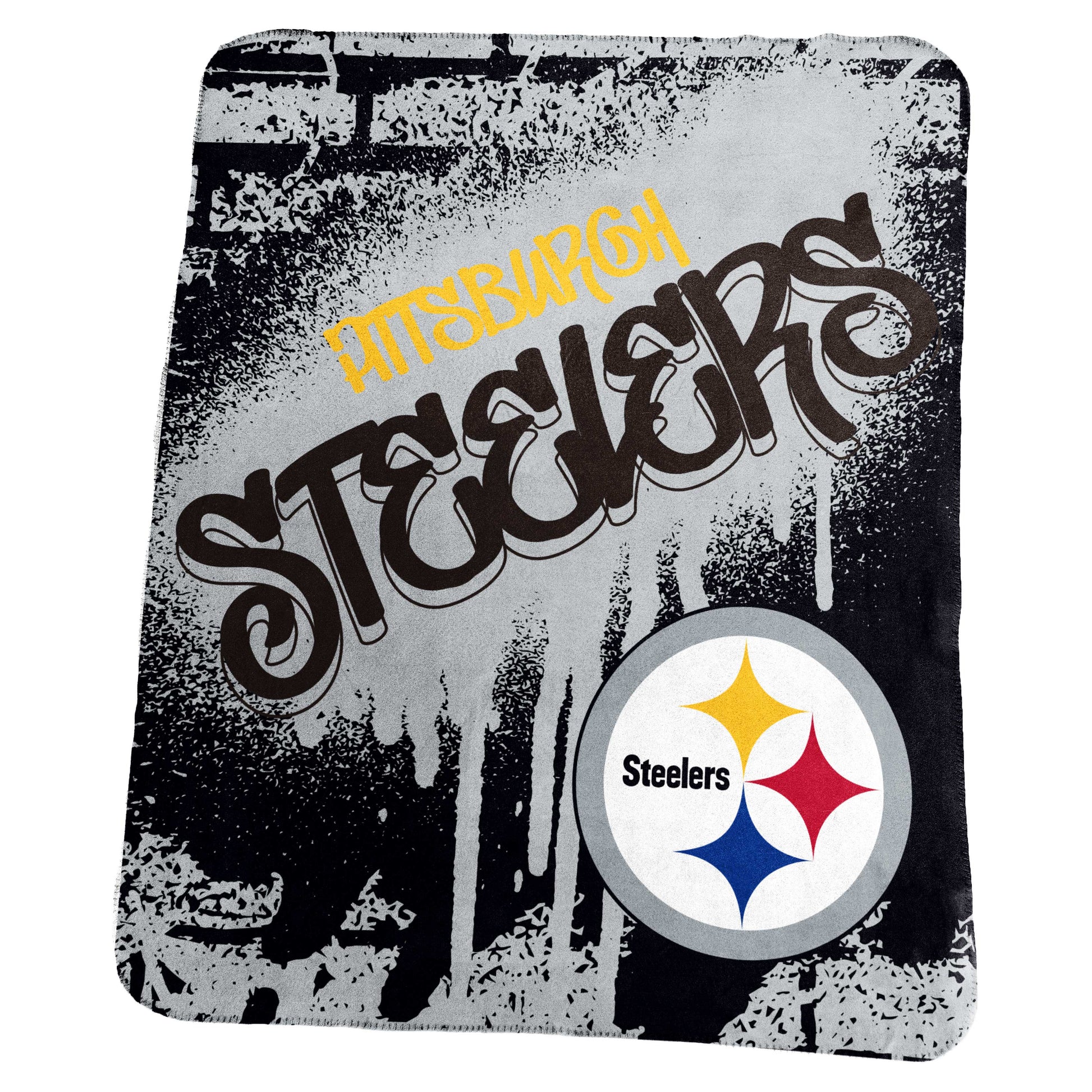 Pittsburgh Steelers Classic Graffiti Fleece Throw