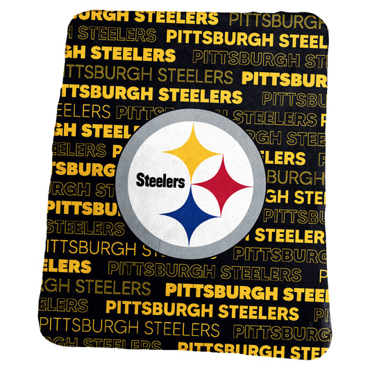 Pittsburgh Steelers Black Classic Fleece Throw