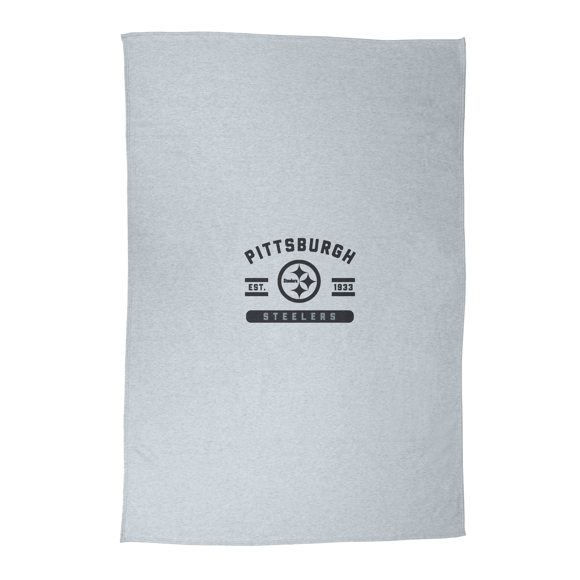 Pittsburgh Steelers Athletic Gray Sublimated Sweatshirt Blanket