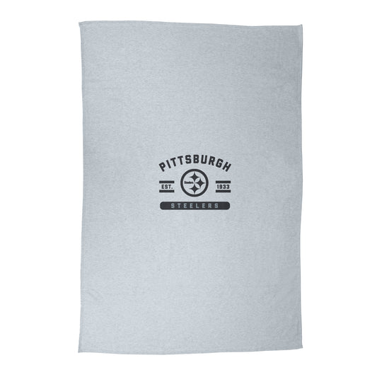 Pittsburgh Steelers Athletic Gray Sublimated Sweatshirt Blanket