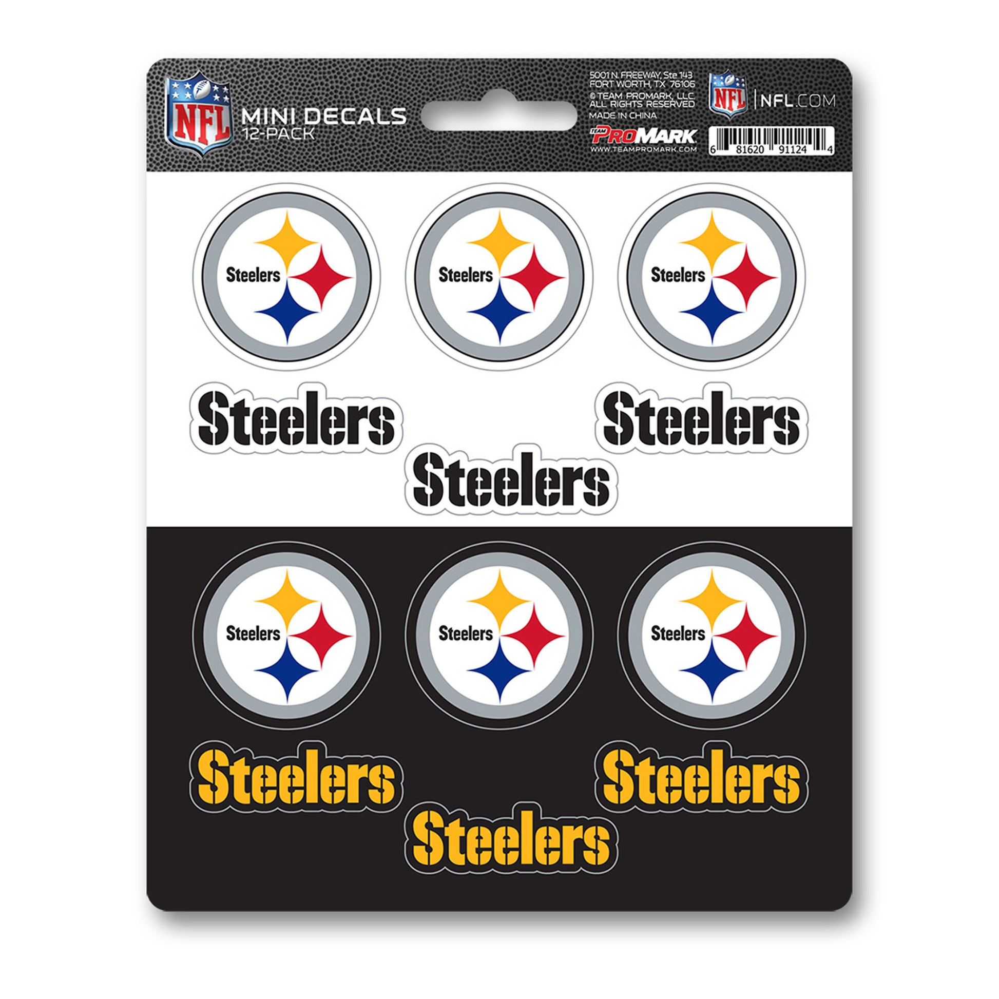 NFL - Pittsburgh Steelers Mini Decal 12-pk