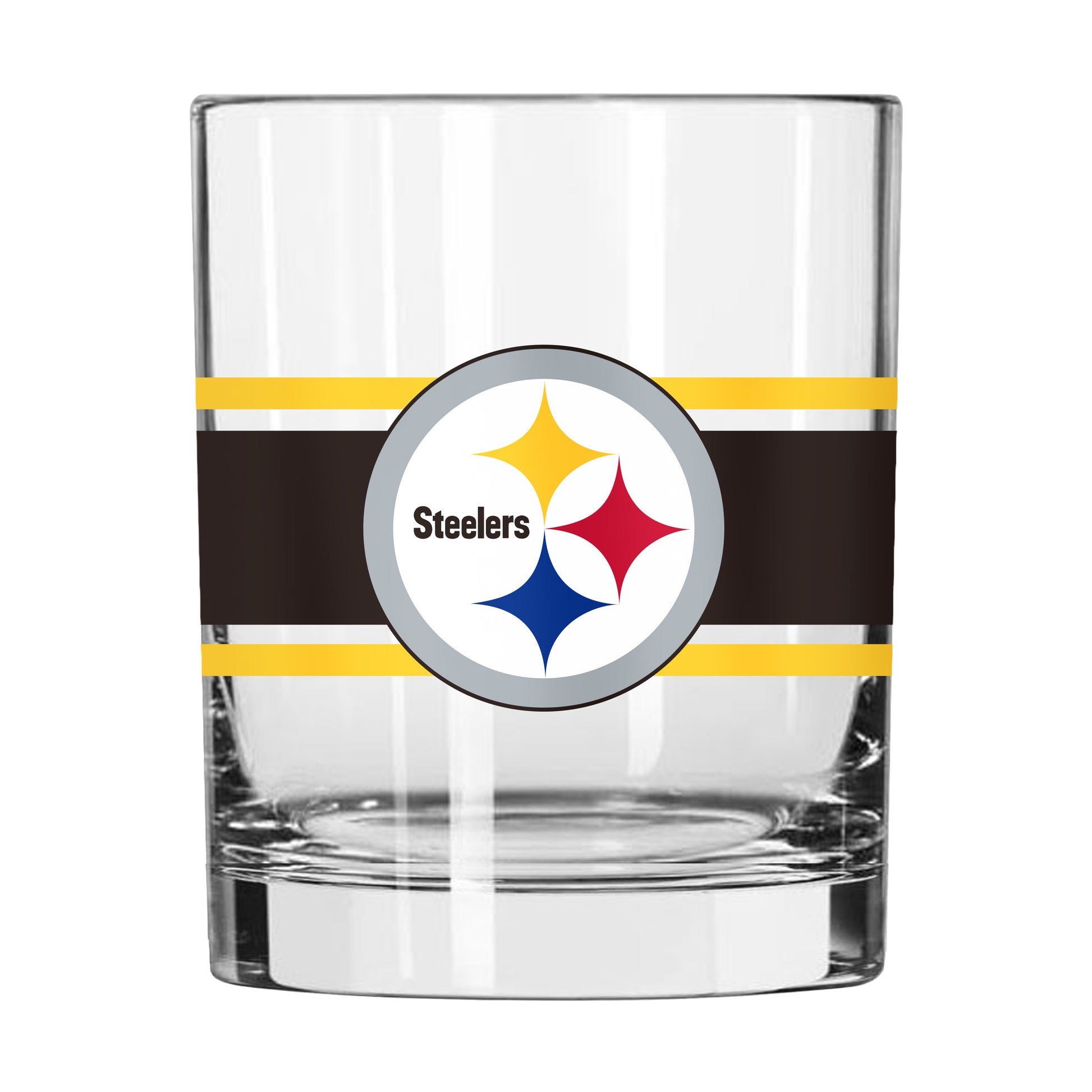 Pittsburgh Steelers 14oz Stripe Rocks Glass