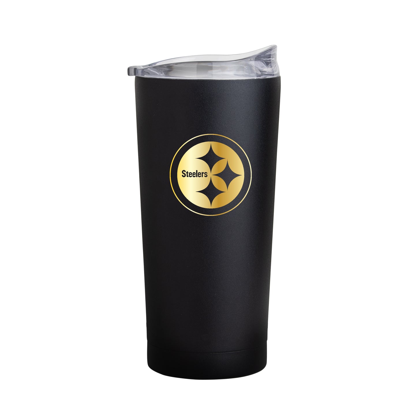 Pittsburgh Steelers Black 20oz Foil Powder Coat Tumbler