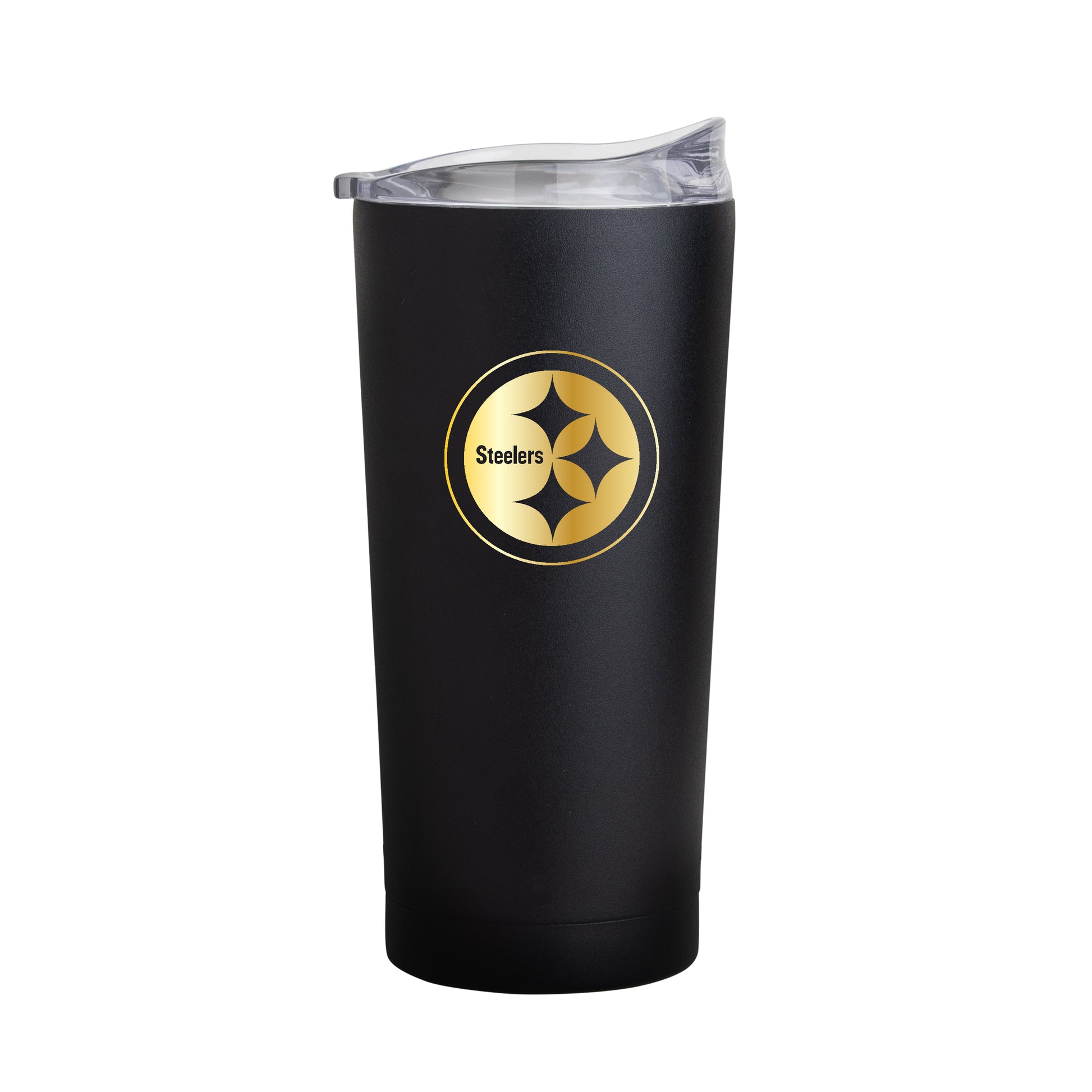 Pittsburgh Steelers Black 20oz Foil Powder Coat Tumbler