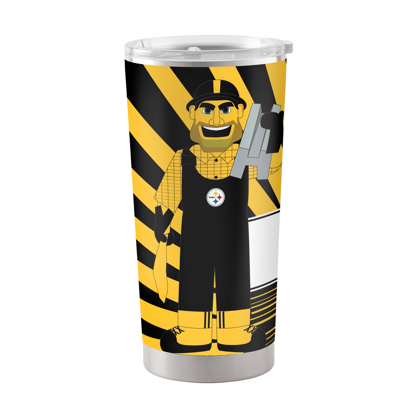 Pittsburgh Steelers 20oz Mascot Stainless Steel Tumbler