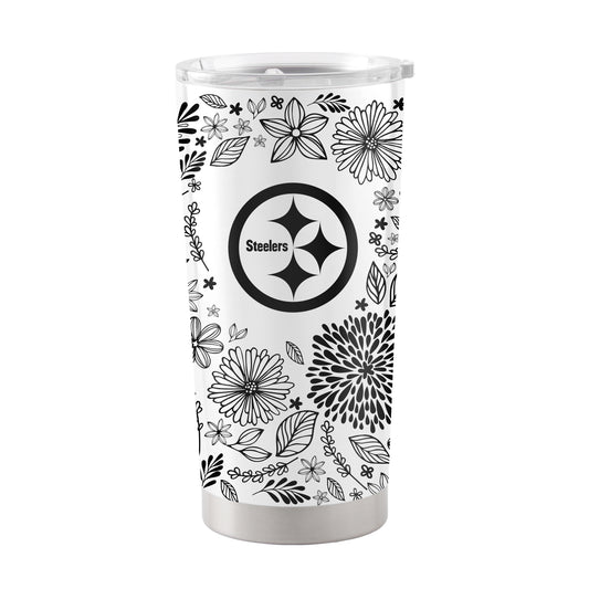 Pittsburgh Steelers 20oz Botanical Stainless Steel Tumbler