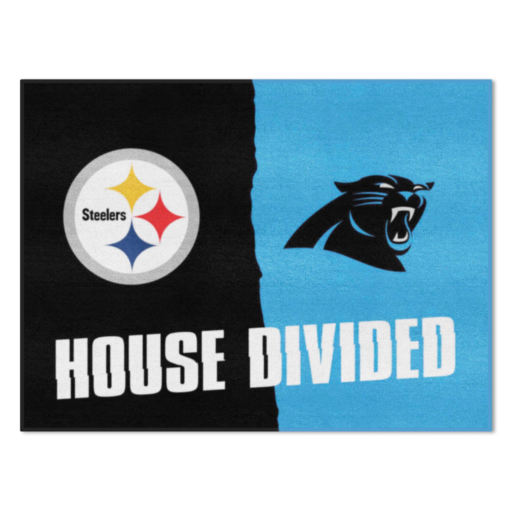 NFL House Divided Mat - Steelers / Panthers