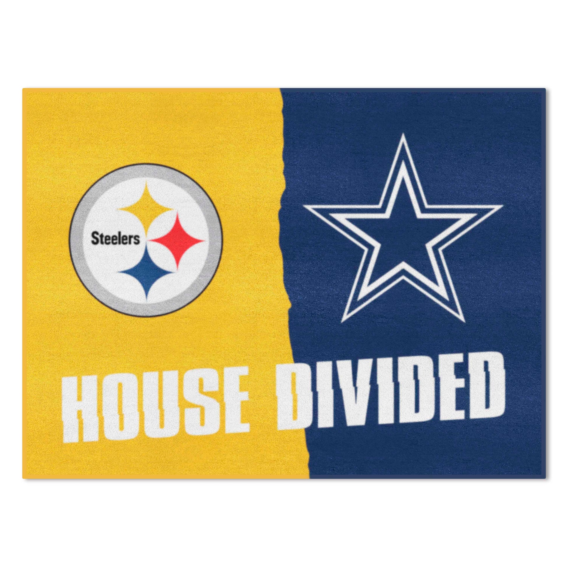 NFL House Divided Mat - Steelers / Cowboys