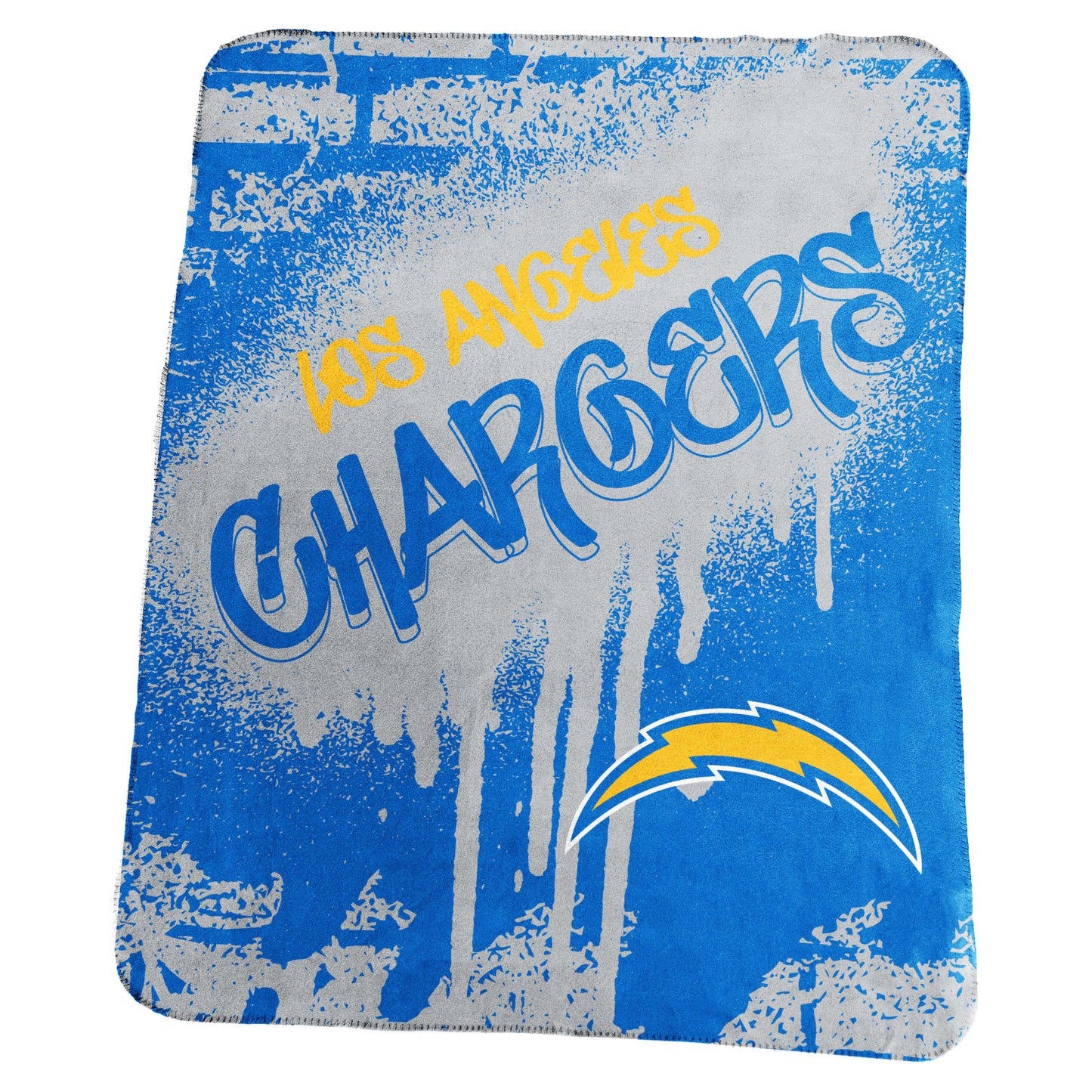LA Chargers Classic Graffiti Fleece Throw