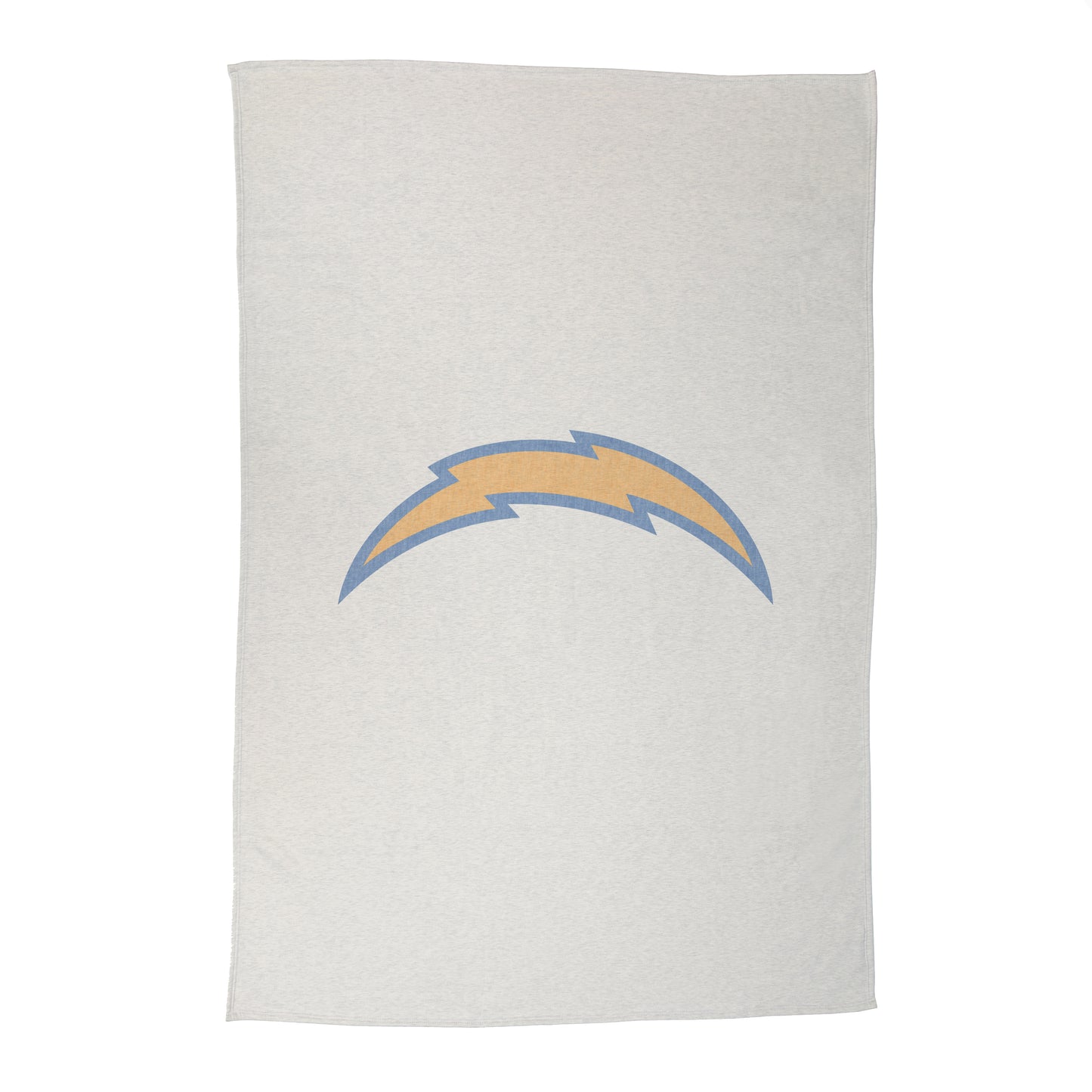 LA Chargers Oversized Logo Sublimated Sweatshirt Blanket