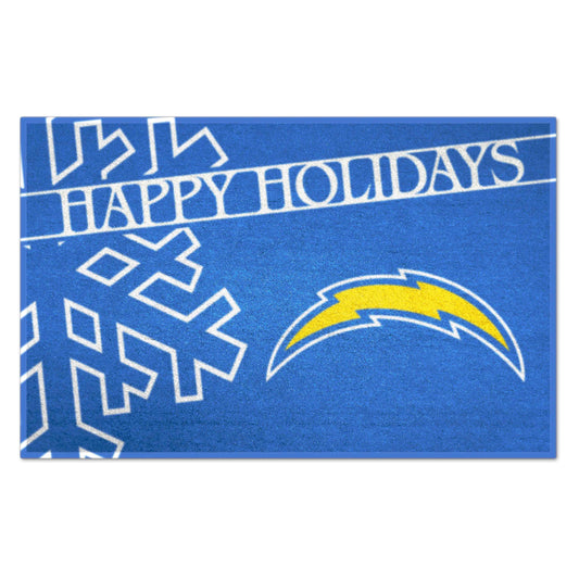 NFL - Los Angeles Chargers Starter Mat - Happy Holidays