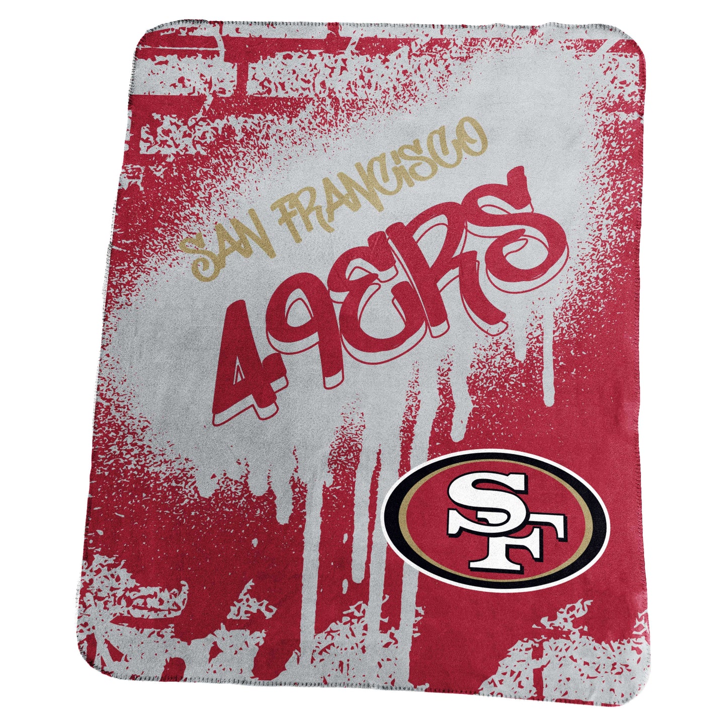 San Francisco 49ers Classic Graffiti Fleece Throw