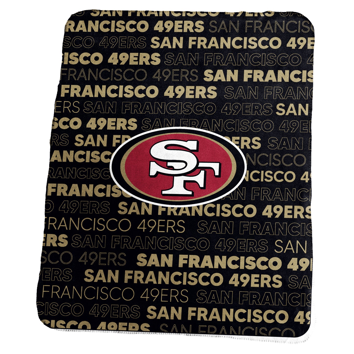 San Francisco 49ers Black Classic Fleece Throw