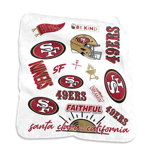 San Francisco 49ers Native Raschel Throw