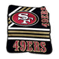 San Francisco 49ers Black Raschel Throw