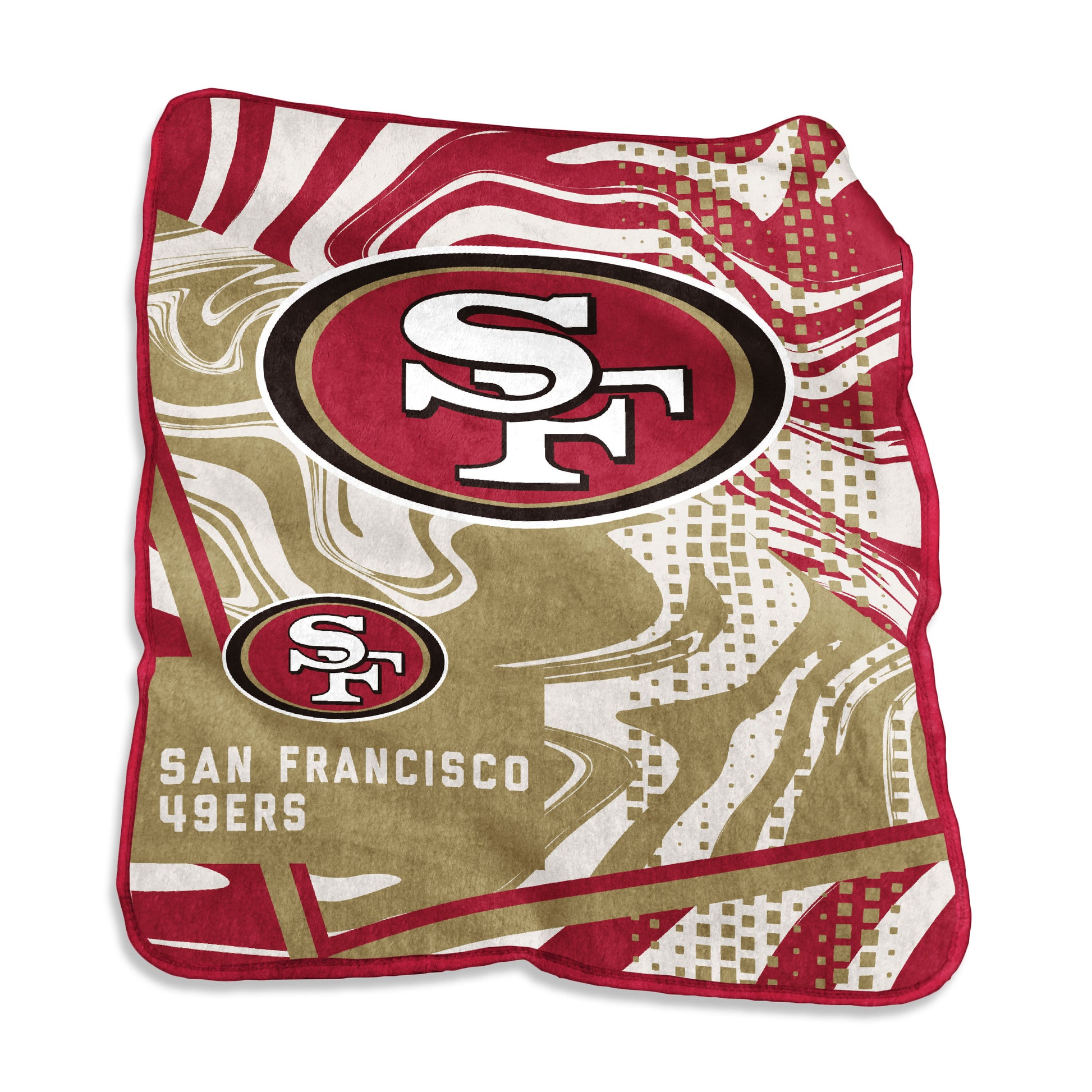 San Francisco 49ers Swirl Raschel Throw