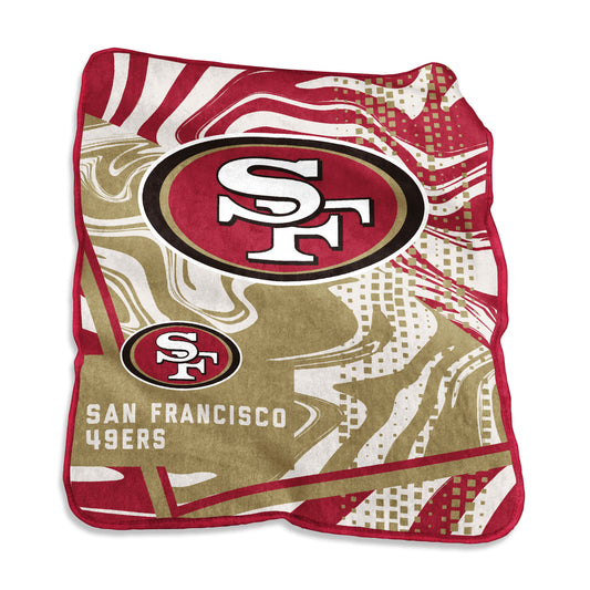 San Francisco 49ers Swirl Raschel Throw
