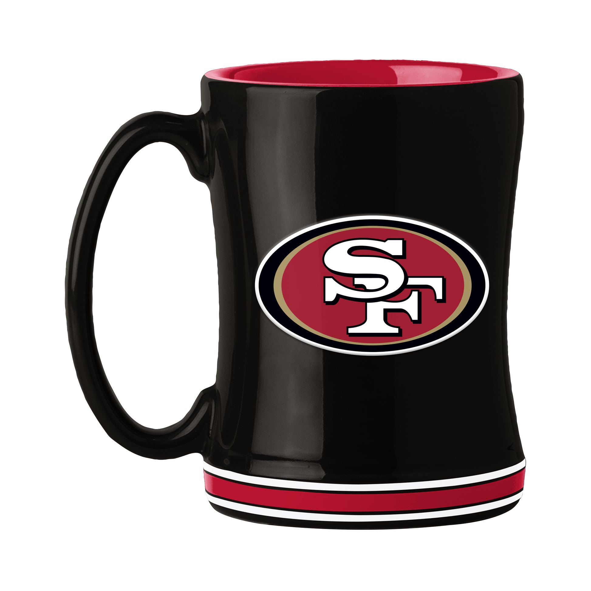 San Francisco 49ers 14oz Black Relief Mug