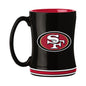 San Francisco 49ers 14oz Black Relief Mug