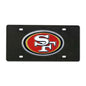 NFL - San Francisco 49ers Black Diecast License Plate