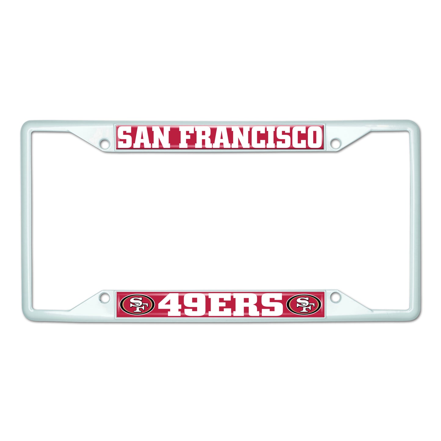 NFL - San Francisco 49ers-White License Plate Frame