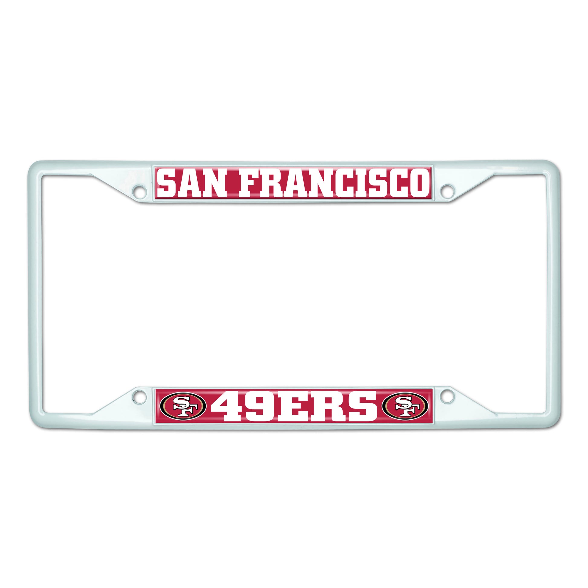 NFL - San Francisco 49ers-White License Plate Frame