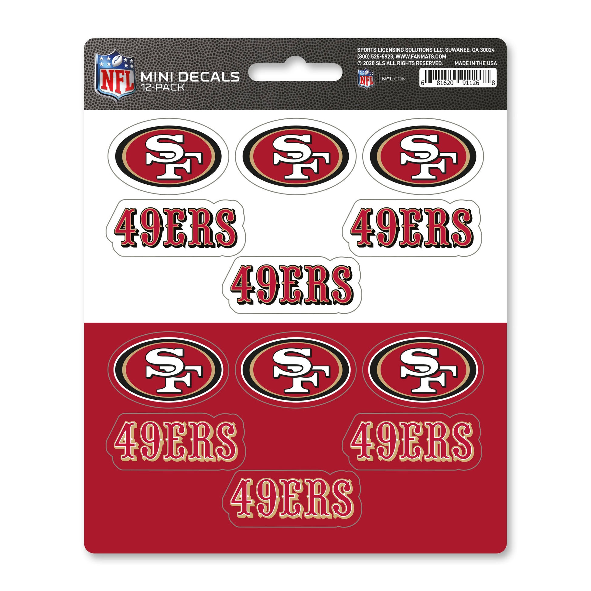 NFL - San Francisco 49ers Mini Decal 12-pk