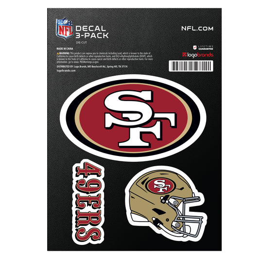 NFL - San Francisco 49ers Decal 3-pk