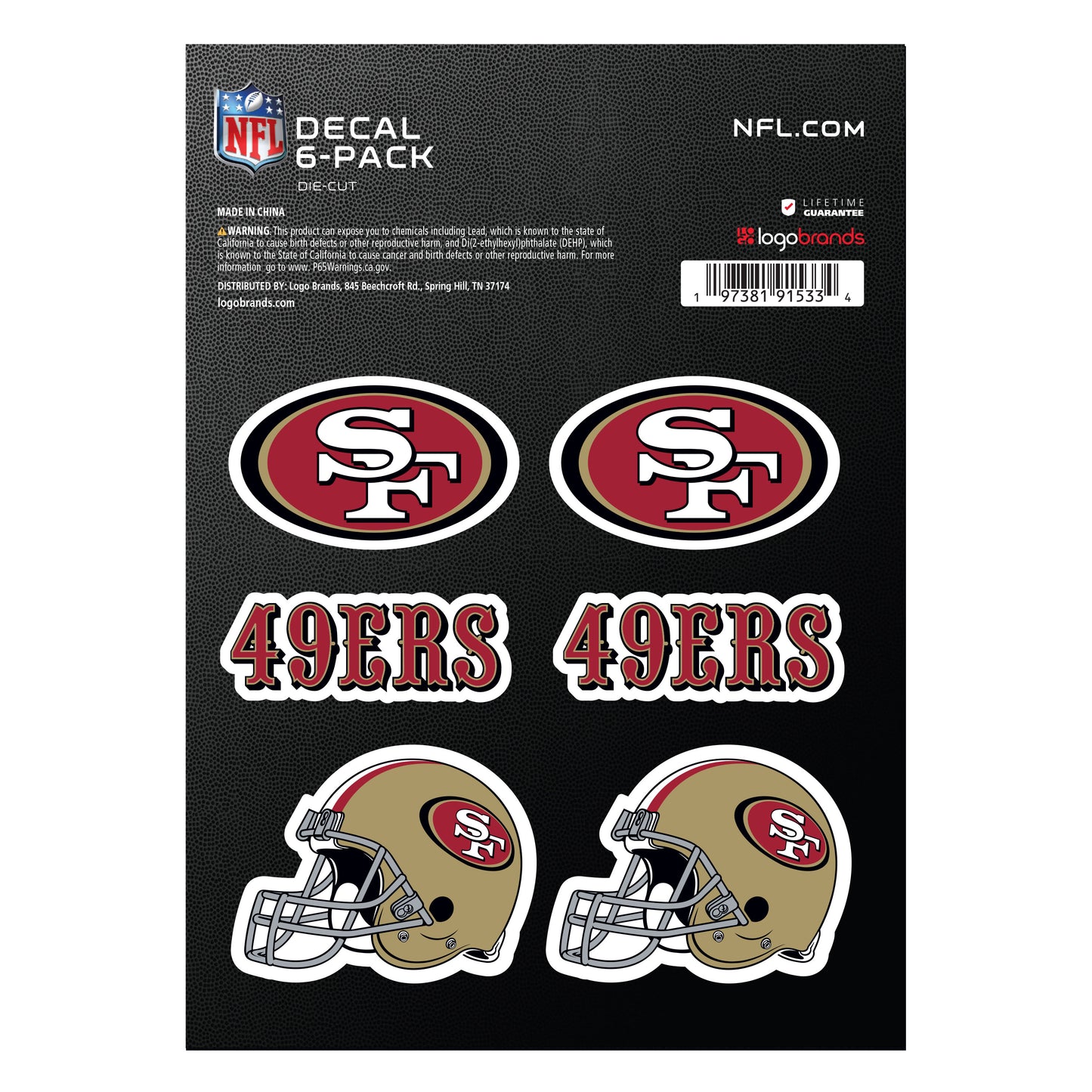 NFL - San Francisco 49ers DECAL6