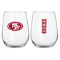 San Francisco 49ers 16oz Gameday Curved Beverage Glass