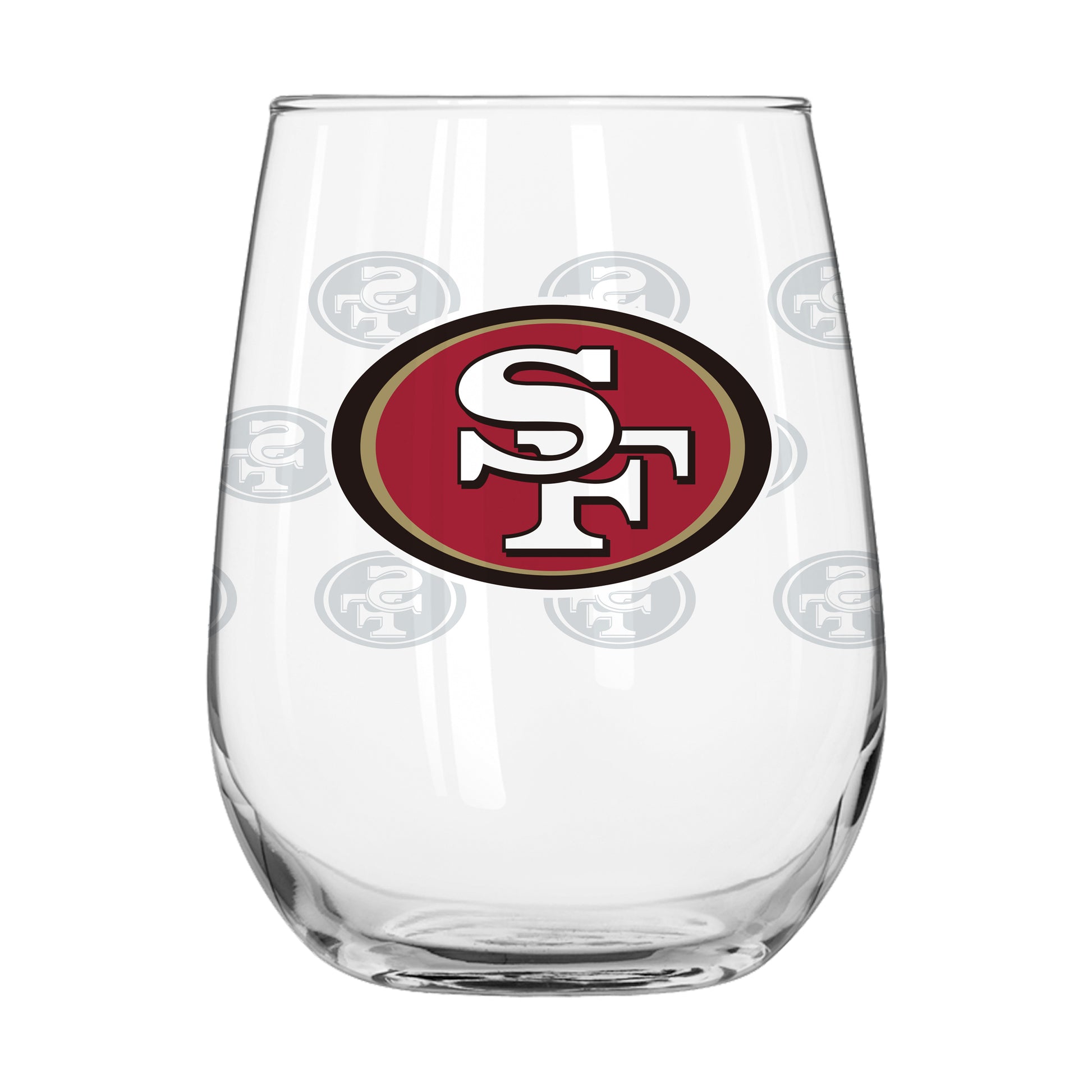 San Francisco 49ers 16oz Satin Etch Curved Beverage Glass