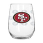 San Francisco 49ers 16oz Satin Etch Curved Beverage Glass
