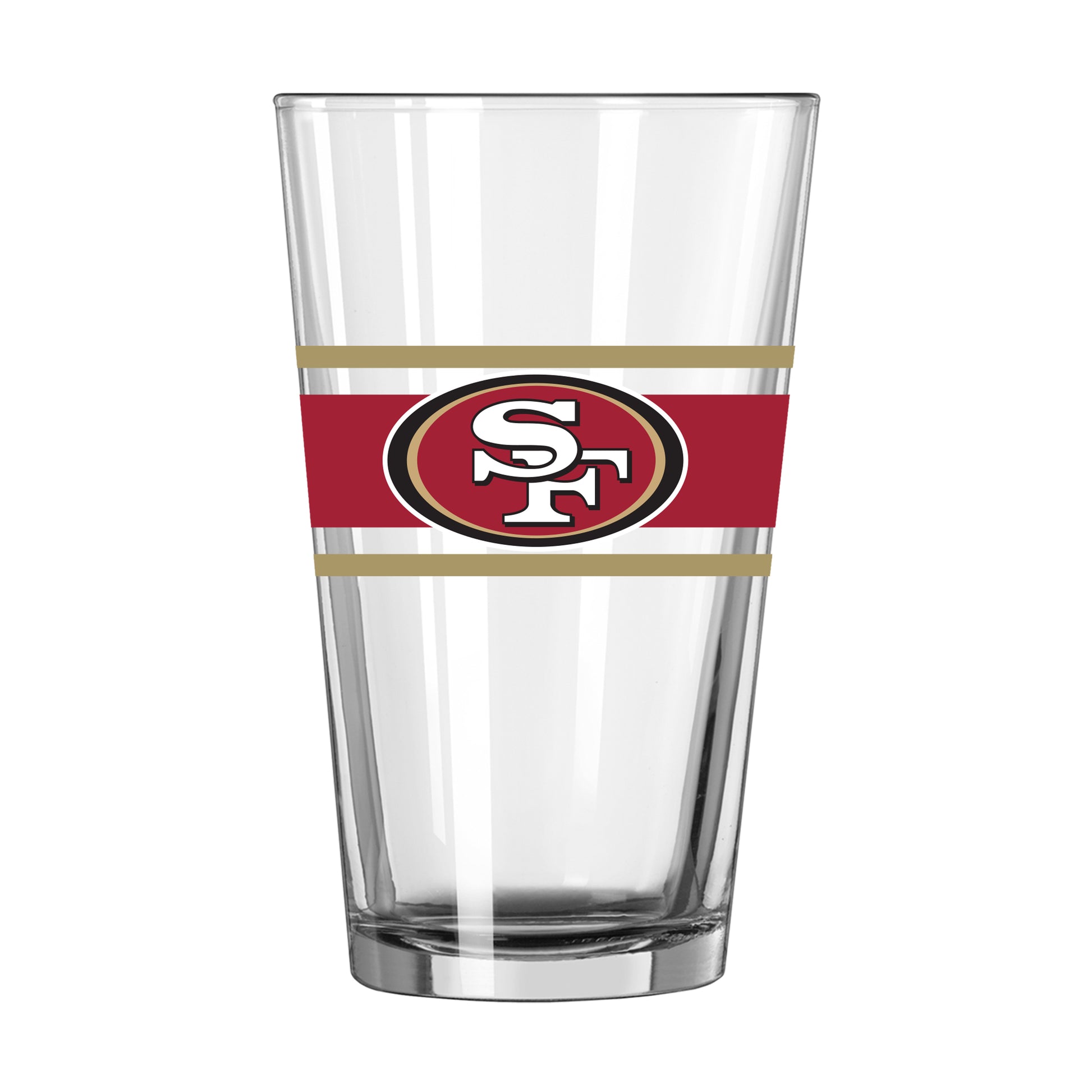 San Francisco 49ers 16oz Stripe Pint Glass