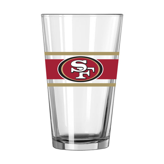 San Francisco 49ers 16oz Stripe Pint Glass