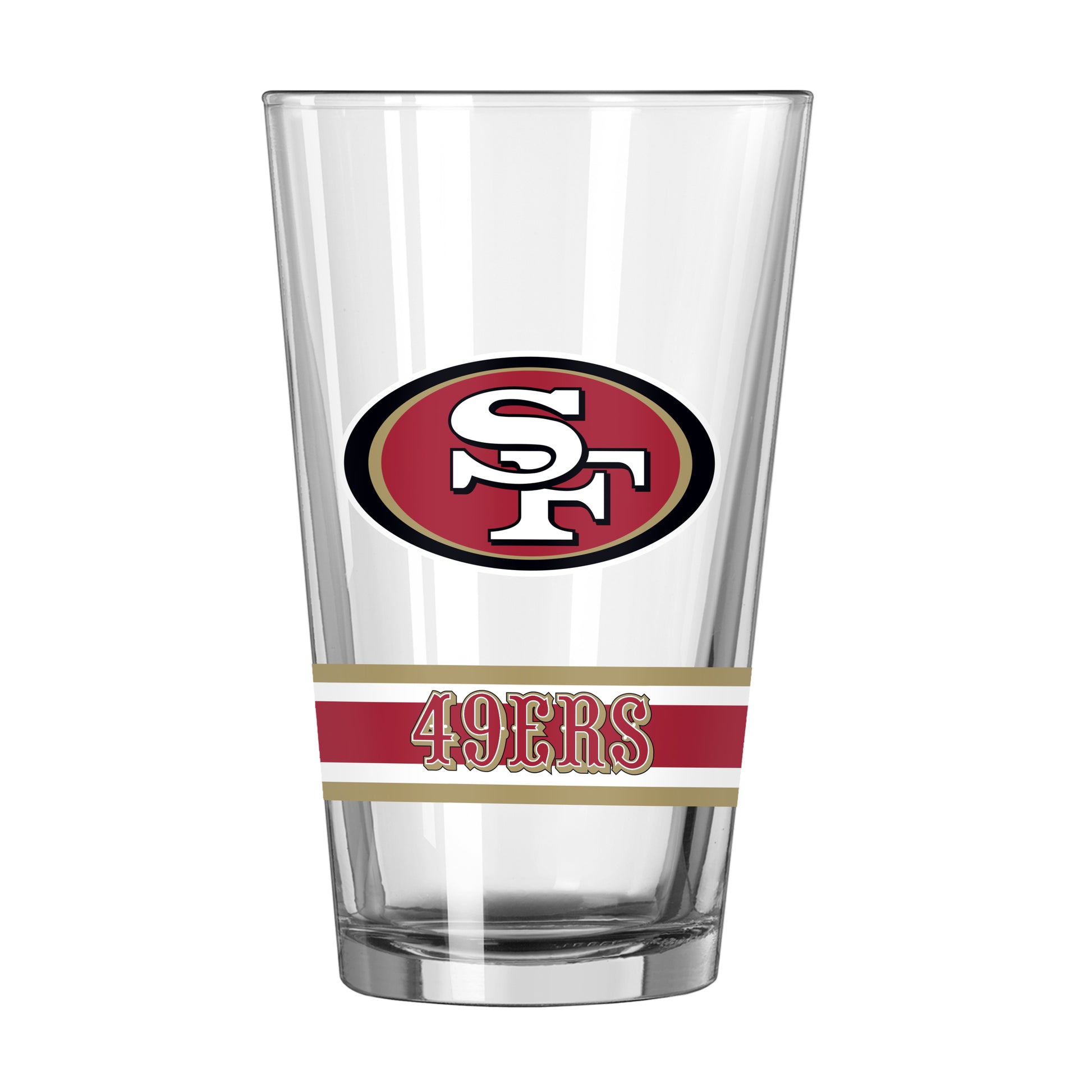 San Francisco 49ers 16oz Gameday Stripe Pint Glass