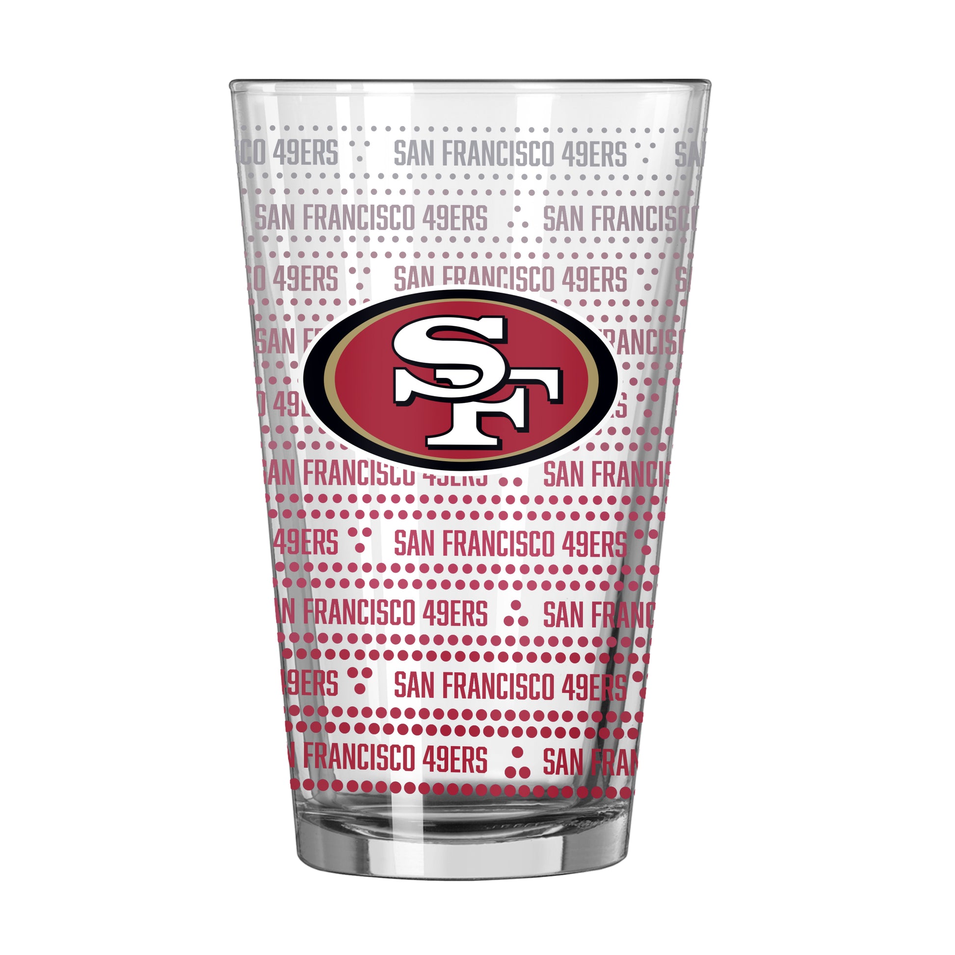 San Francisco 49ers 16oz Chant Fade Pint Glass