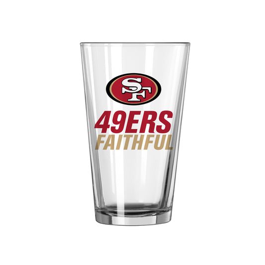 San Francisco 49ers 16oz Slogan Pint Glass
