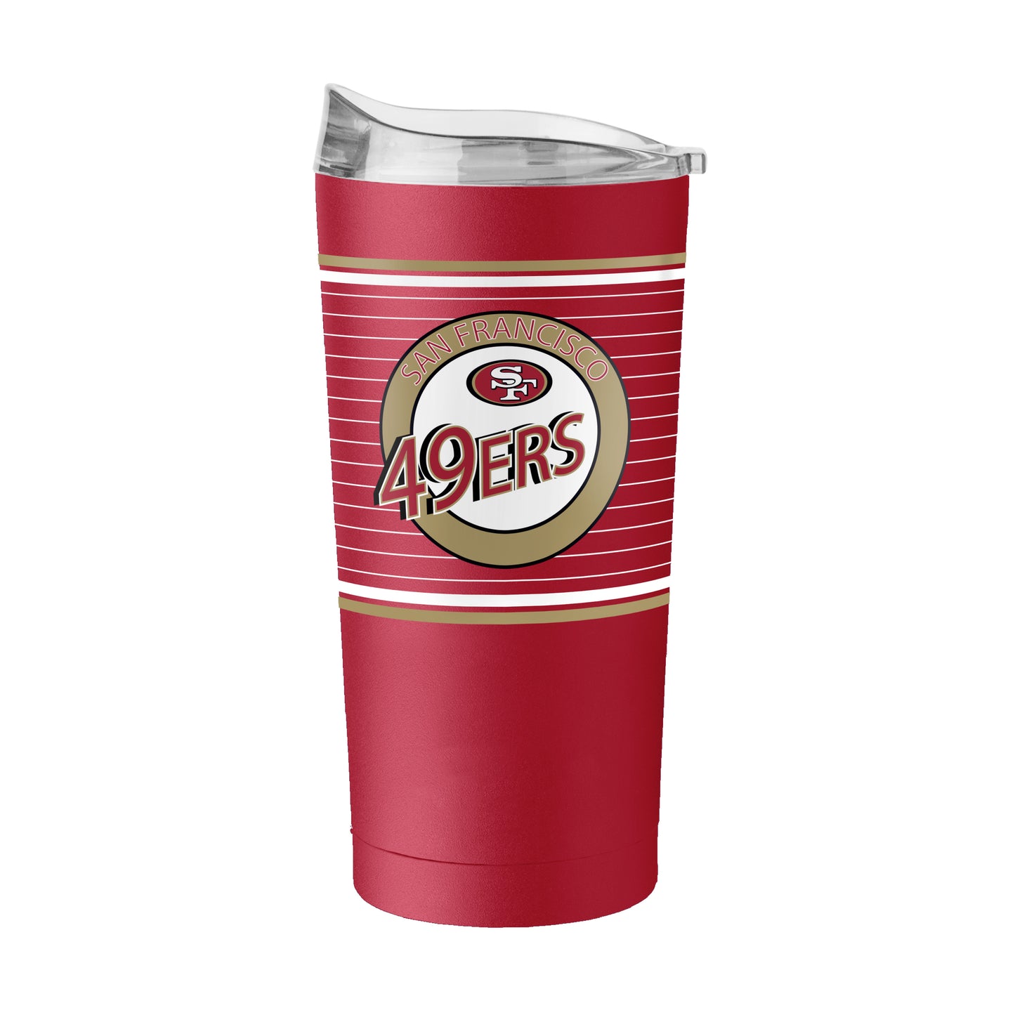 San Francisco 49ers 20oz Horizontal Stripes Powder Coat Tumbler