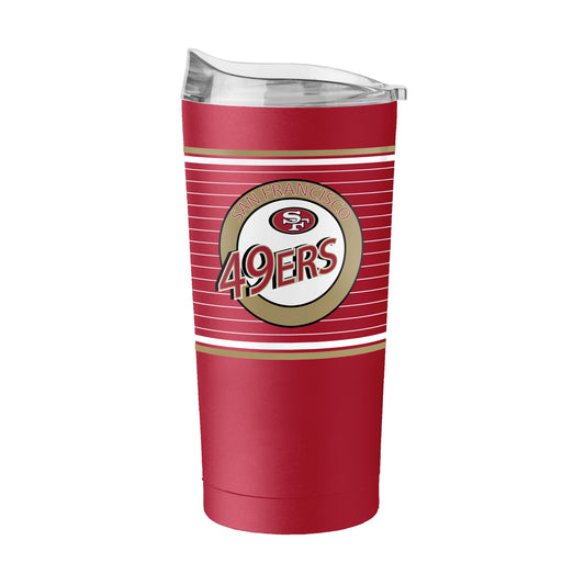 San Francisco 49ers 20oz Horizontal Stripes Powder Coat Tumbler