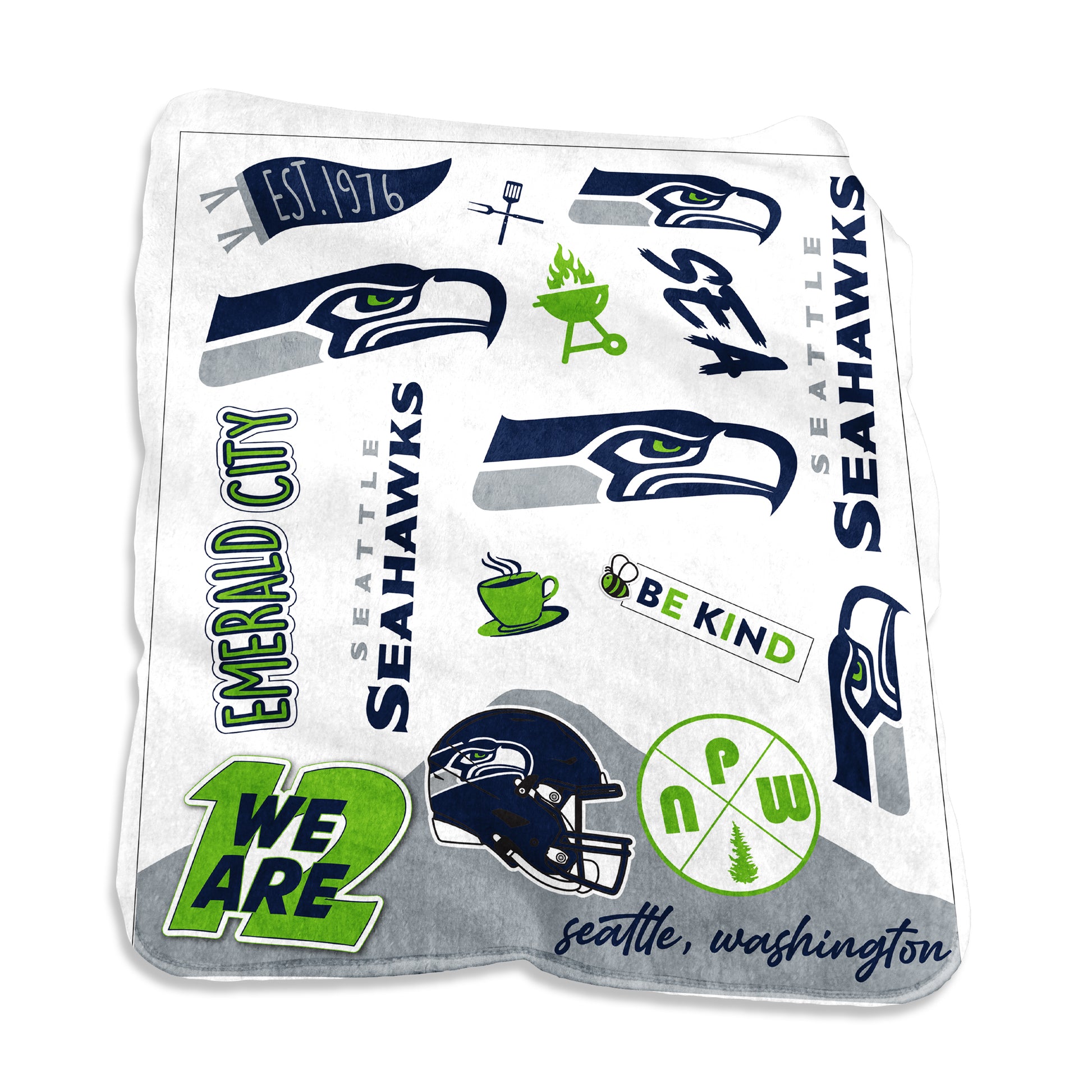 Seattle Seahawks Classic Native Fleece Throw