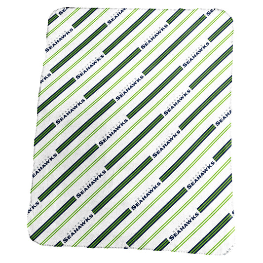 Seattle Seahawks Classic Vertical Stripe Fleece Throw