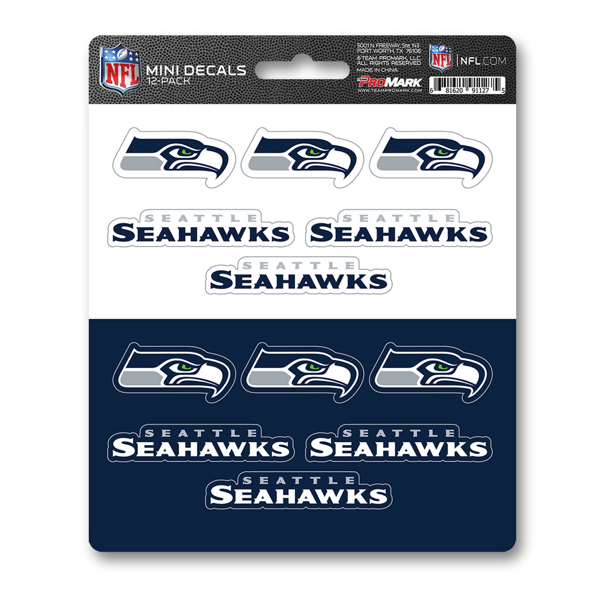 NFL - Seattle Seahawks Mini Decal 12-pk