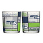 Seattle Seahawks 12oz Quilted Stained Rocks Glass 2 Pck