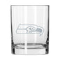 Seattle Seahawks 14oz Etch Rocks Glass