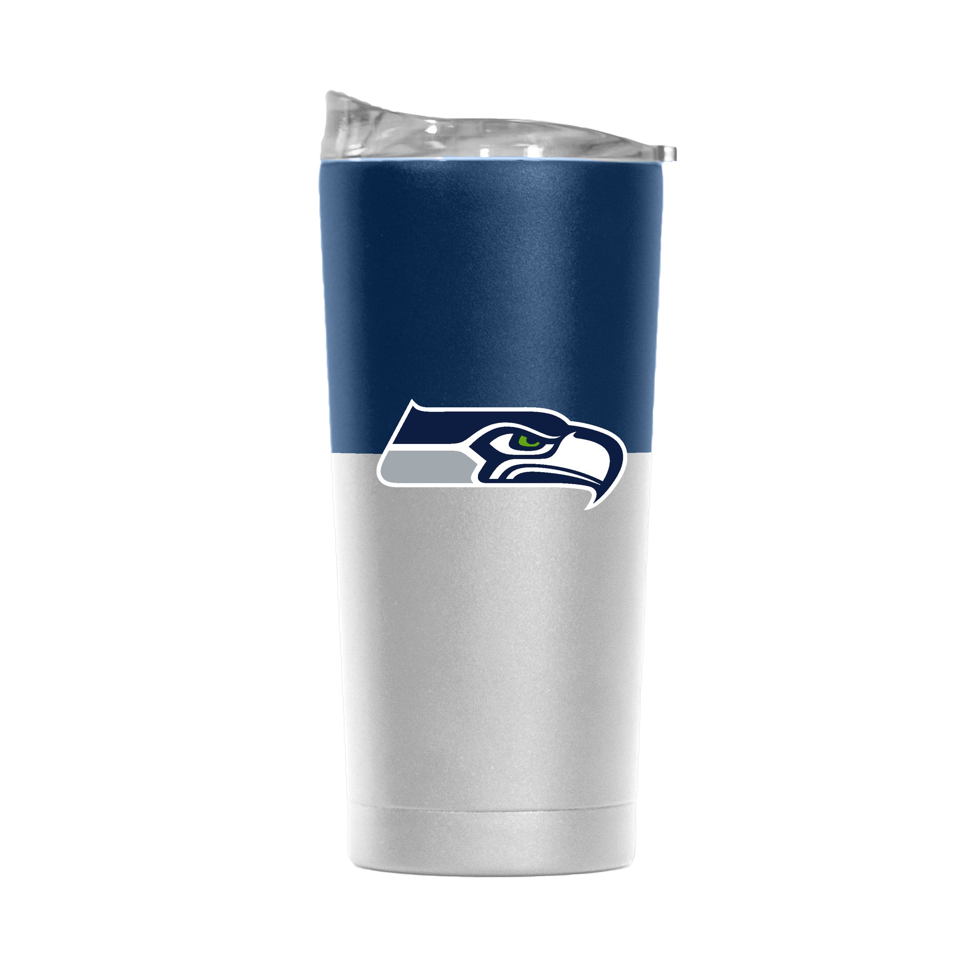 Seahawks 20oz Colorblock White Powder Coat Tumbler