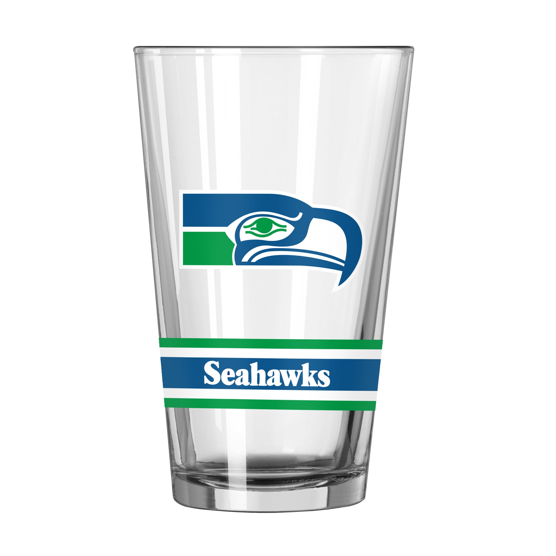 Seattle Seahawks Vintage 16oz Gameday Stripe Pint Glass