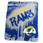 LA Rams Classic Graffiti Fleece Throw