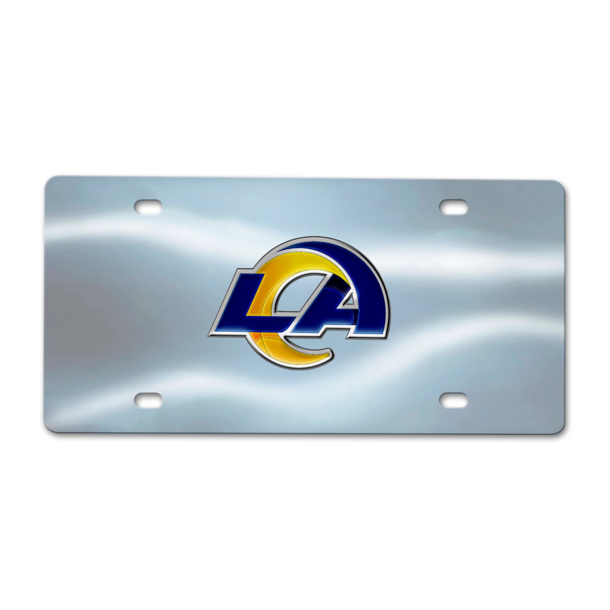 LA Rams Diecast Chrome License Plate