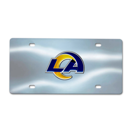 LA Rams Diecast Chrome License Plate