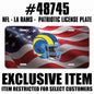 NFL - Los Angeles Rams Embossed Patriotic License Plate